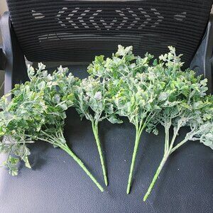 4 Bloom Room Spring Bushes Frosted Artificial Cypress Bunch